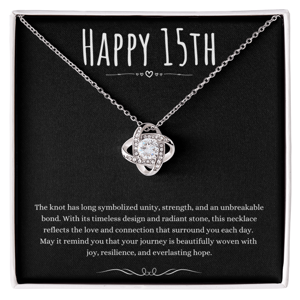 Best Gifts 305-15th Birthday Girl Love Knot Necklace Gift