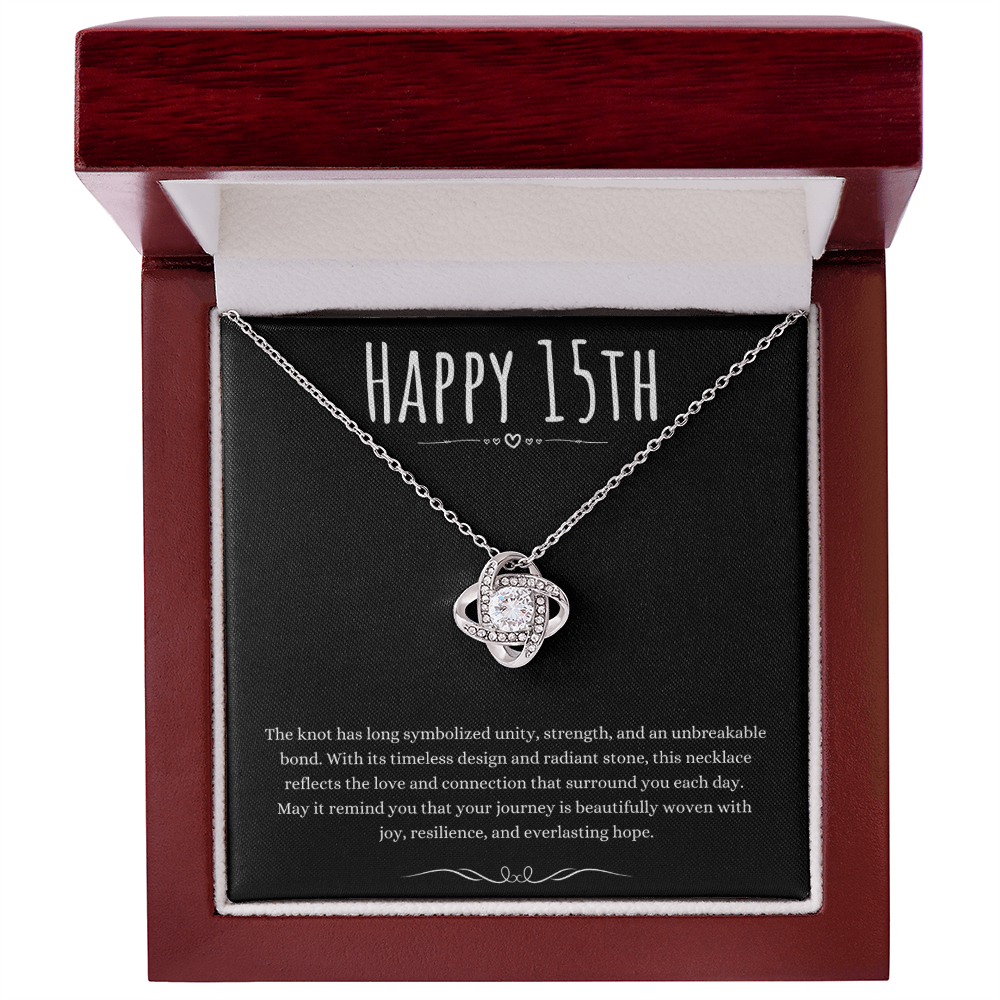 Best Gifts 305-15th Birthday Girl Love Knot Necklace Gift