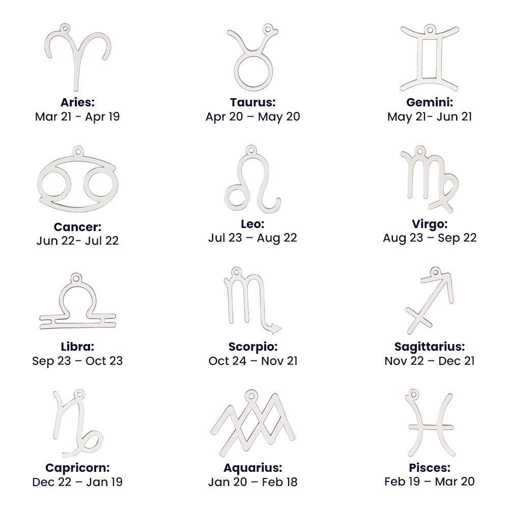 Best Gifts 305-21st Birthday Zodiac Necklace for Daughter from Mom or Dad