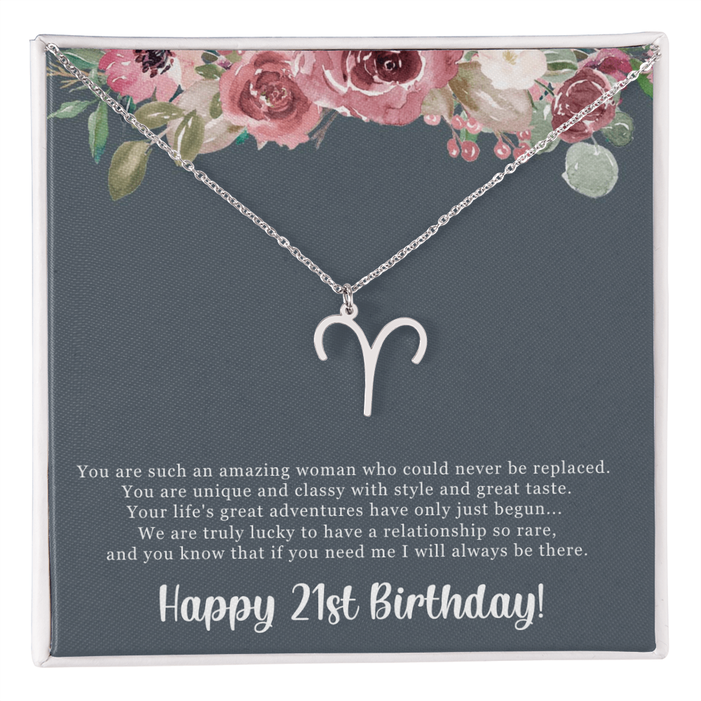 Best Gifts 305-21st Birthday Zodiac Necklace for Her