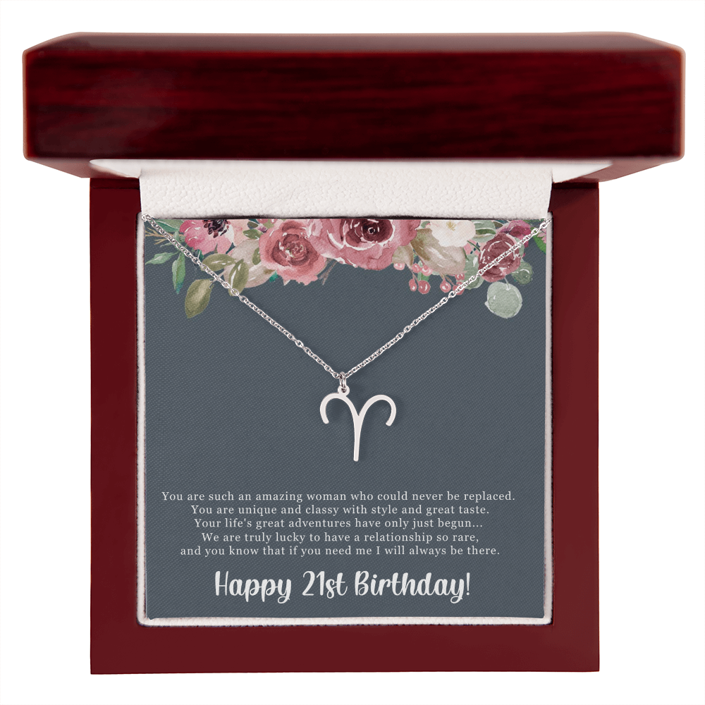 Best Gifts 305-21st Birthday Zodiac Necklace for Her