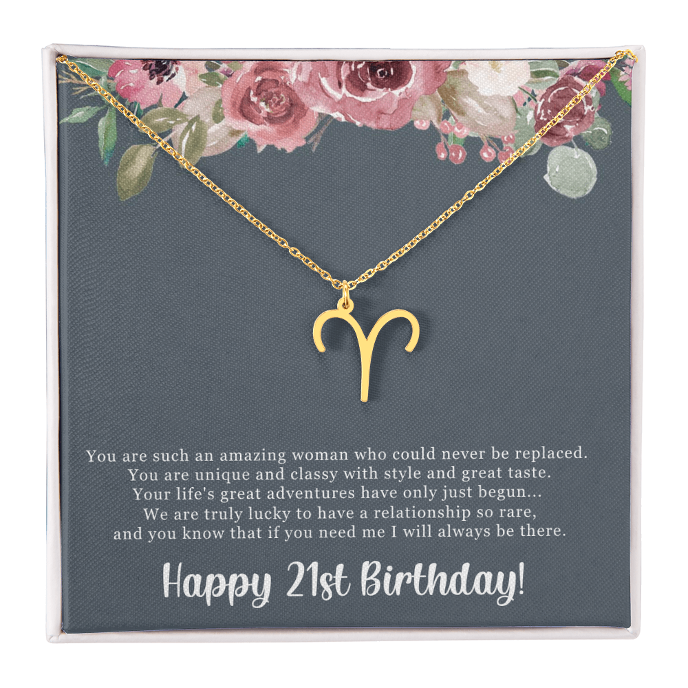 Best Gifts 305-21st Birthday Zodiac Necklace for Her