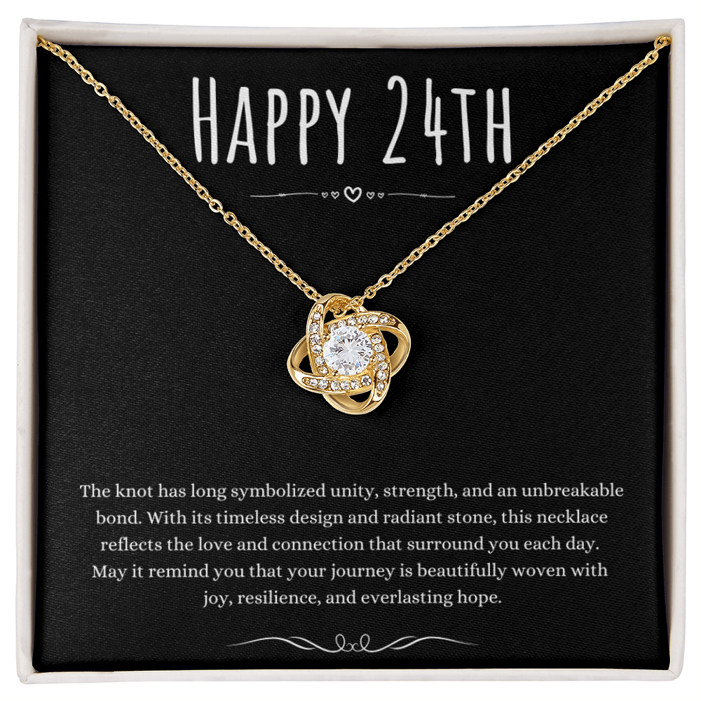 Best Gifts 305-24th Birthday Gift for Her Love Knot Necklace