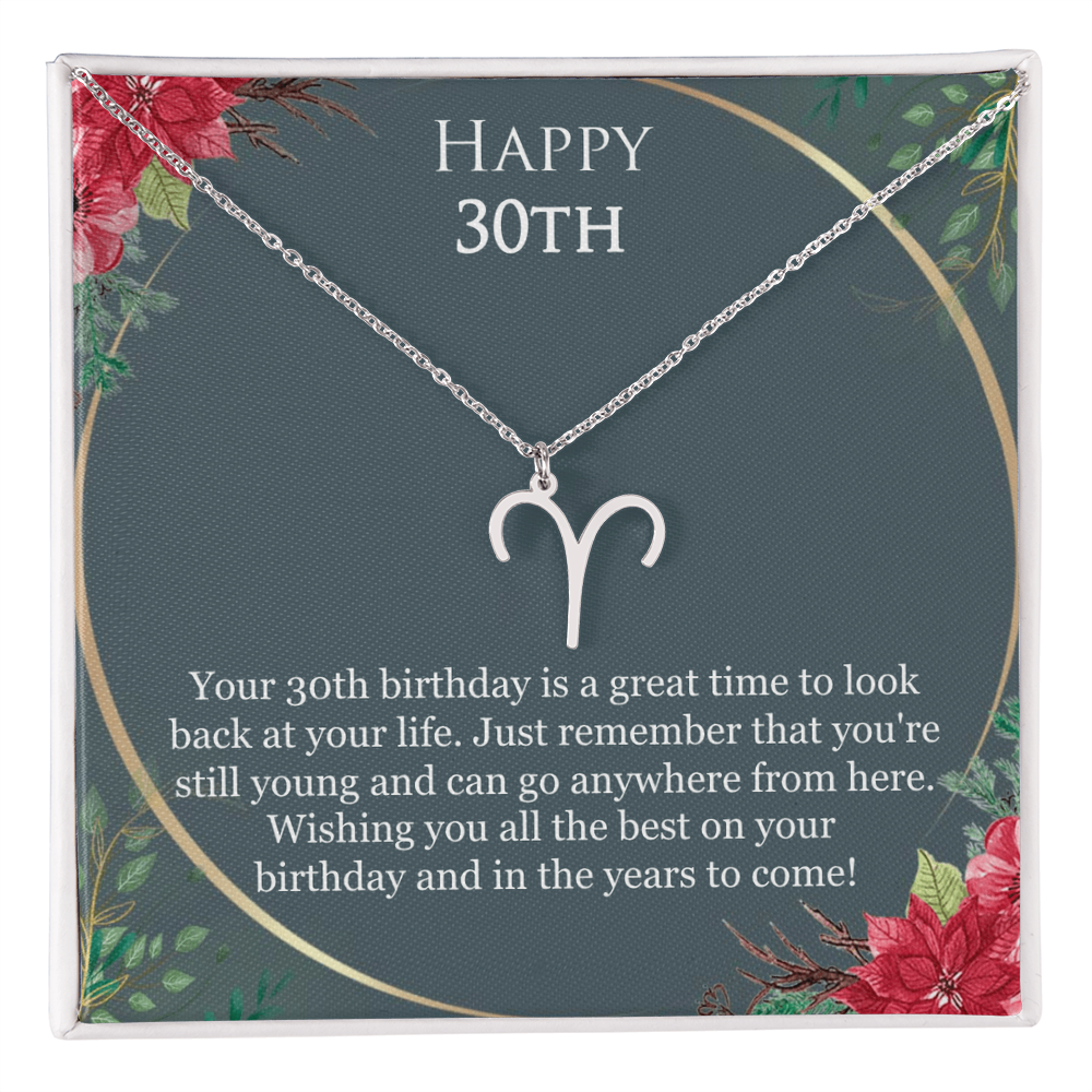 Best Gifts 305-30th Birthday Zodiac Necklace for Her