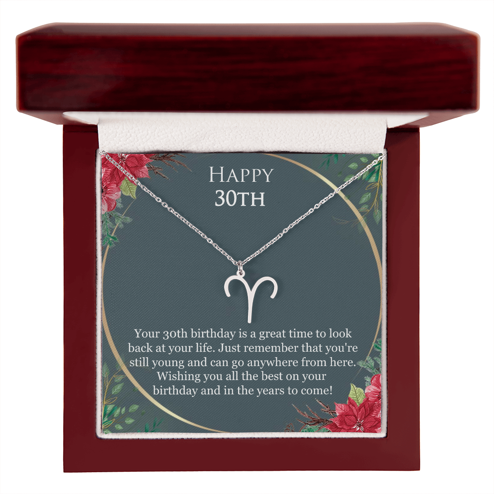 Best Gifts 305-30th Birthday Zodiac Necklace for Her