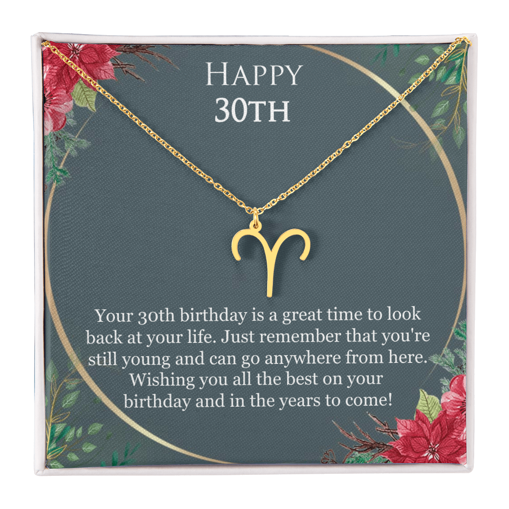 Best Gifts 305-30th Birthday Zodiac Necklace for Her