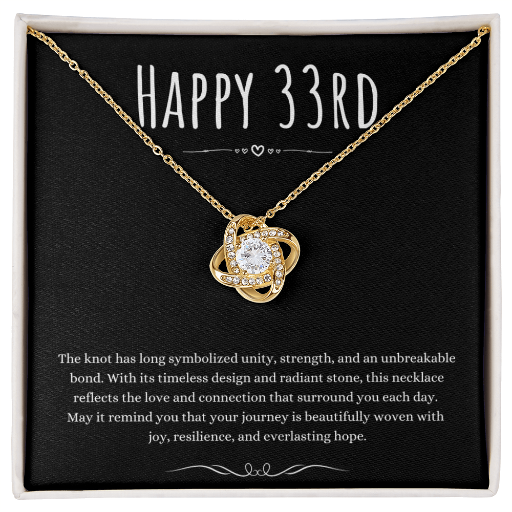 Best Gifts 305-33rd Birthday Love Knot Necklace Gift for Her
