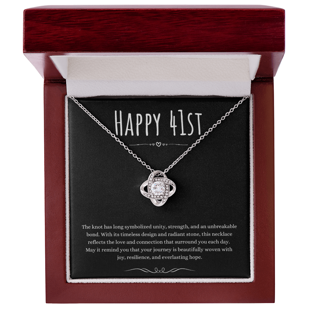 Best Gifts 305-41st Birthday Love Knot Necklace Gift for Her
