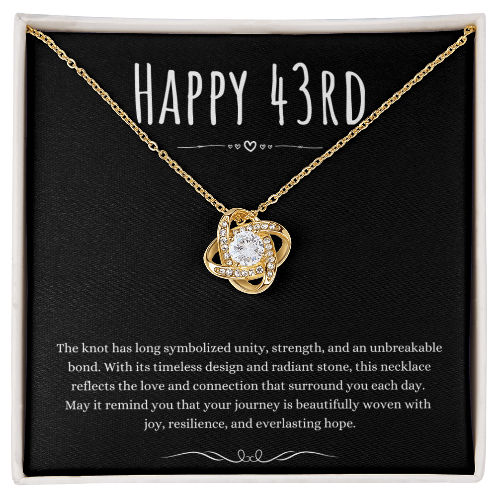 Best Gifts 305-43rd Birthday Love Knot Necklace Gift for Her