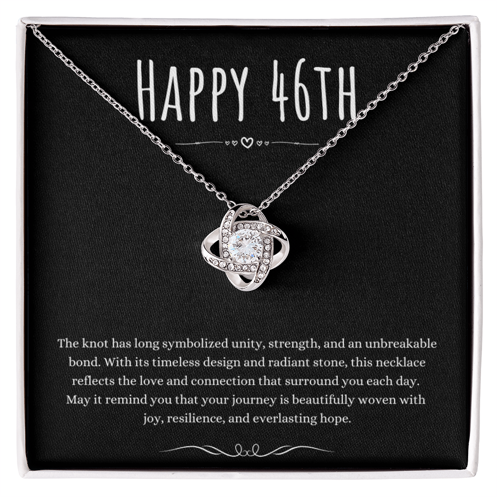Best Gifts 305-46th Birthday Love Knot Necklace Gift for Her