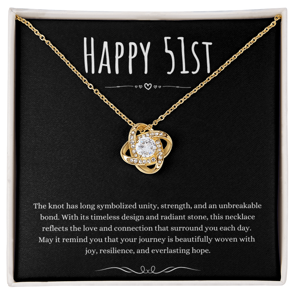 Best Gifts 305-51st Birthday Love Knot Necklace Gift for Her