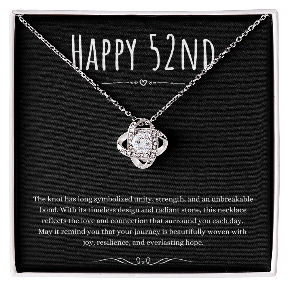 Best Gifts 305-52nd Birthday Love Knot Necklace Gift for Her
