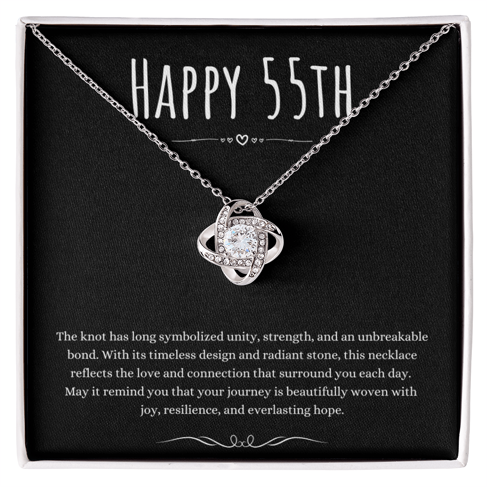 Best Gifts 305-55th Birthday Gift for Her Love Knot Necklace Jewelry