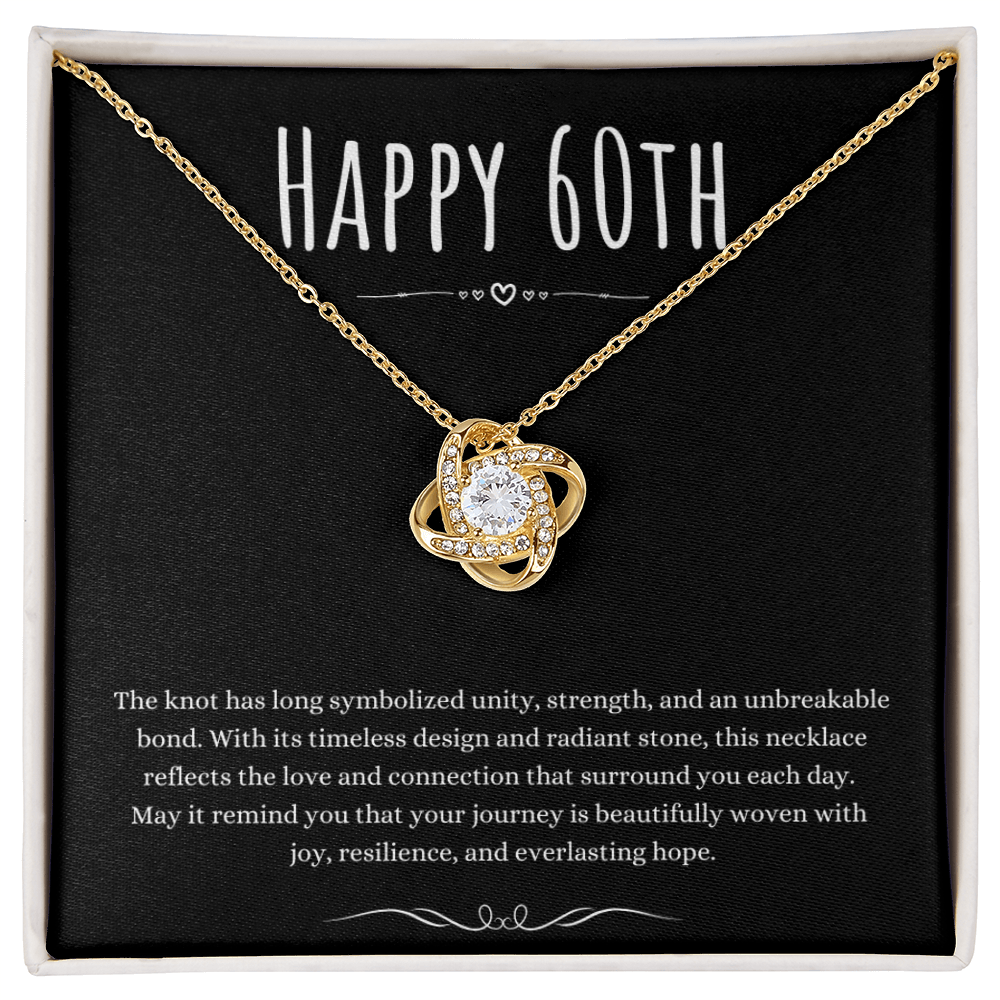Best Gifts 305-60th Birthday Gift for Her Love Knot Necklace Jewelry