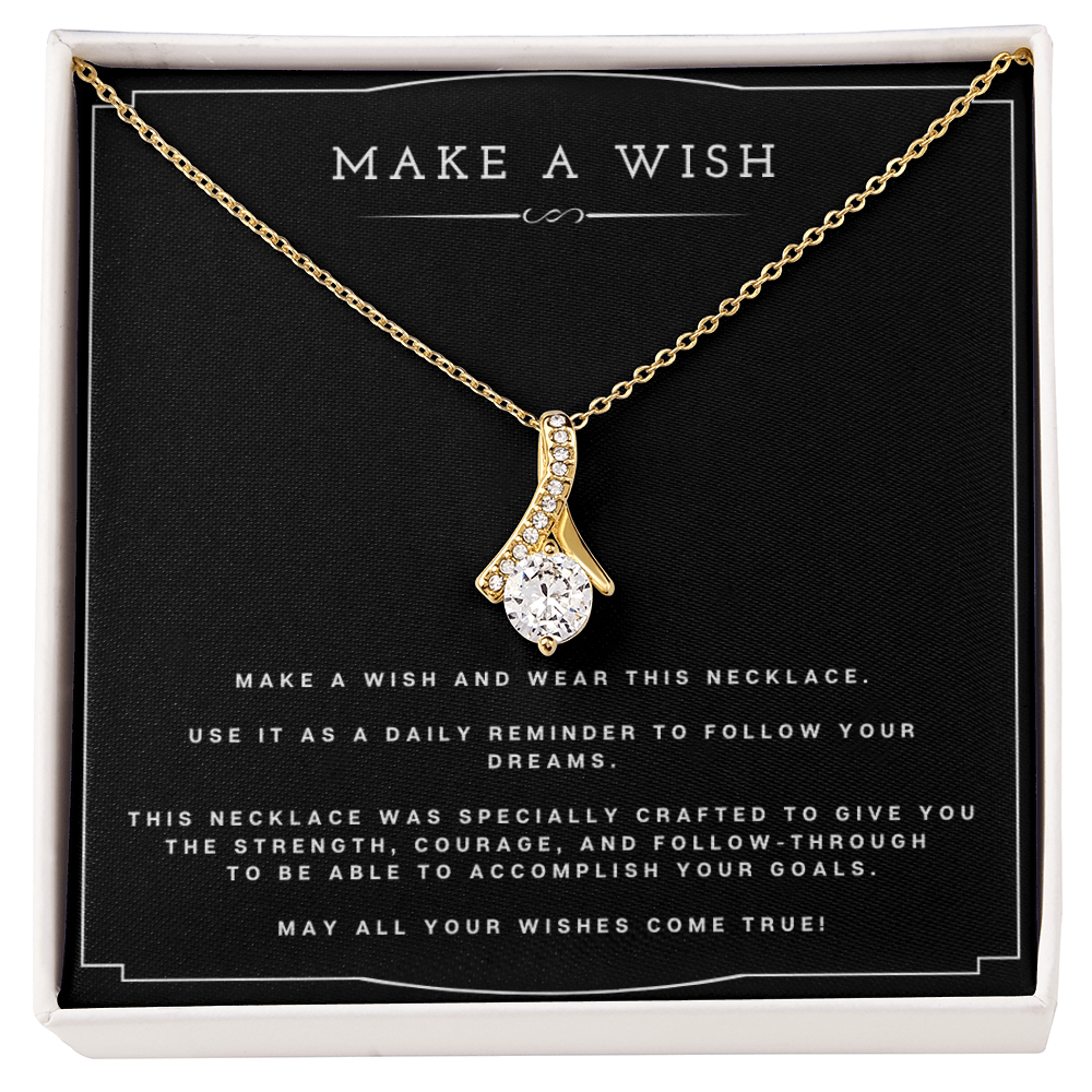 Best Gifts 305-Alluring Beauty Make A Wish Necklace – Inspirational Gift for Her