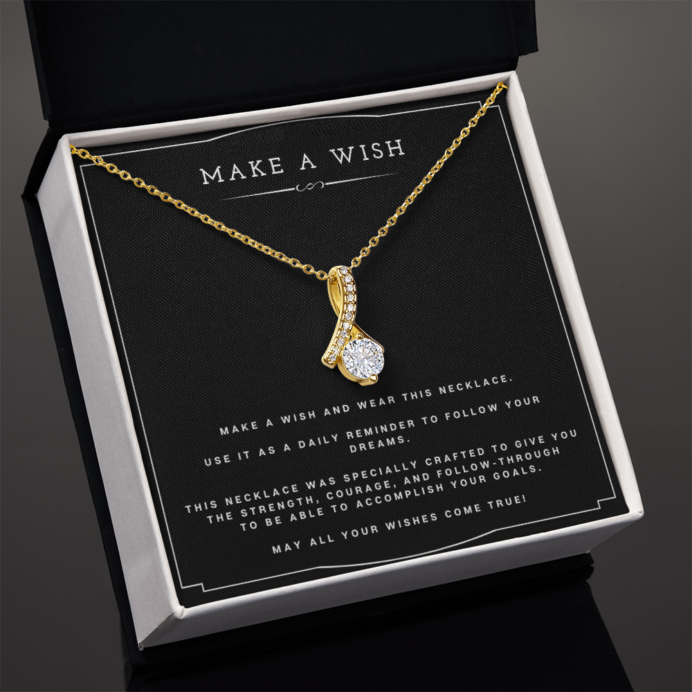 Best Gifts 305-Alluring Beauty Make A Wish Necklace – Inspirational Gift for Her