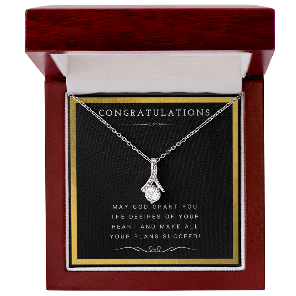 Best Gifts 305-Alluring Beauty Necklace with Religious Blessing Card for Her