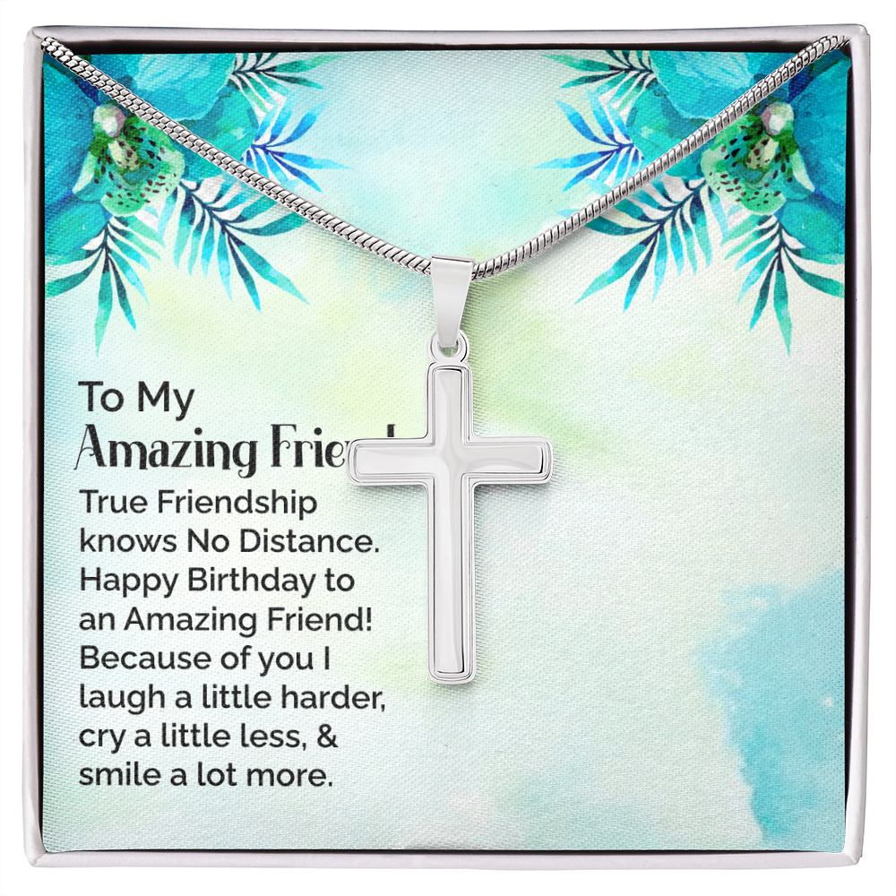 Best Gifts 305-Amazing Friend Birthday Cross Necklace Gift