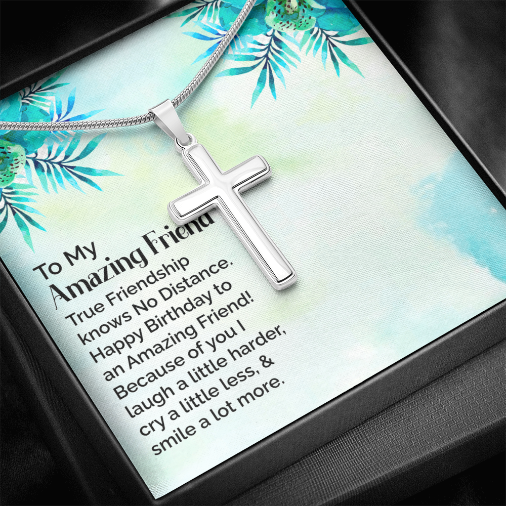 Best Gifts 305-Amazing Friend Birthday Cross Necklace Gift
