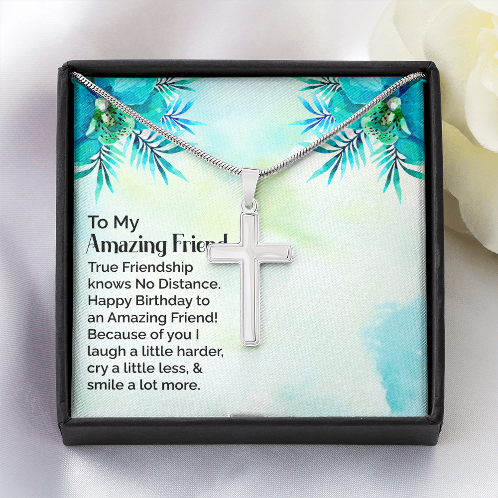 Best Gifts 305-Amazing Friend Birthday Cross Necklace Gift