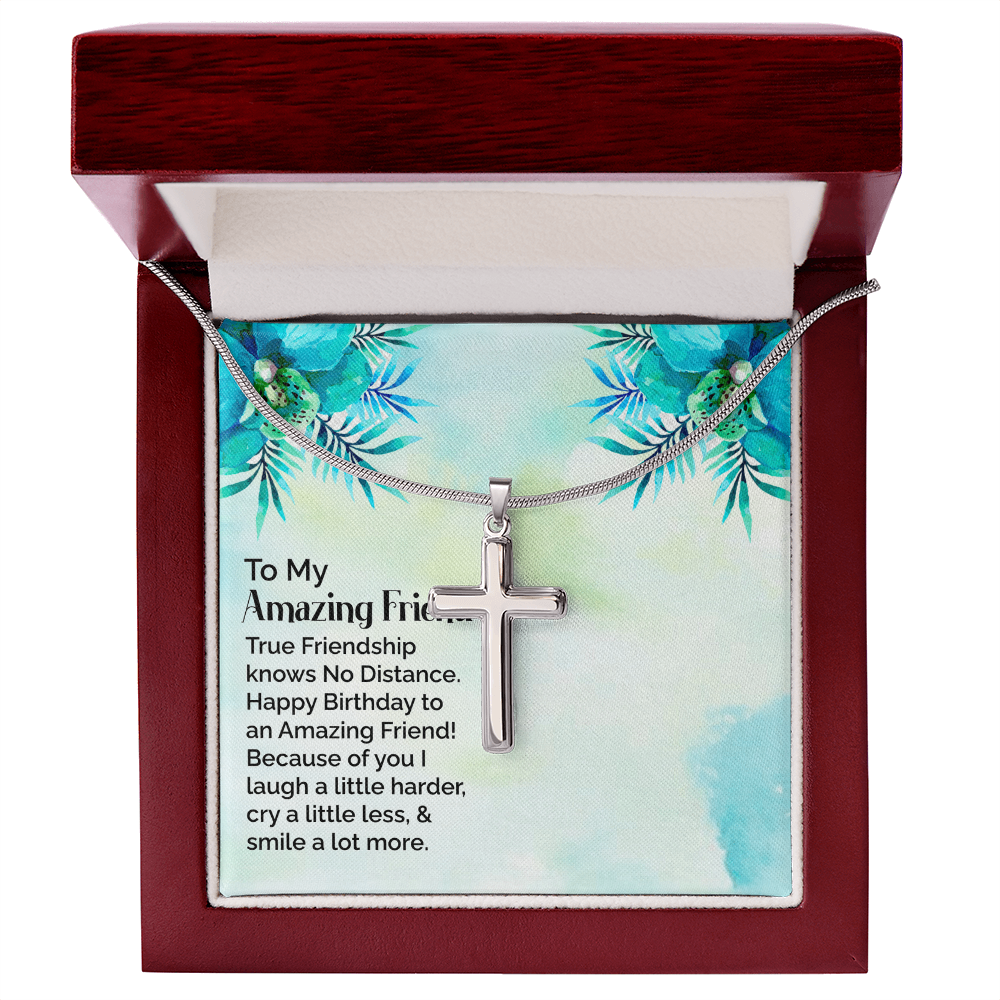 Best Gifts 305-Amazing Friend Birthday Cross Necklace Gift