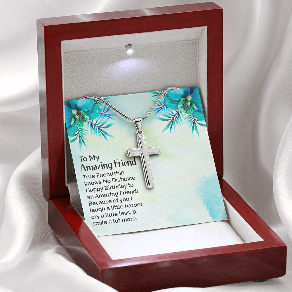 Best Gifts 305-Amazing Friend Birthday Cross Necklace Gift