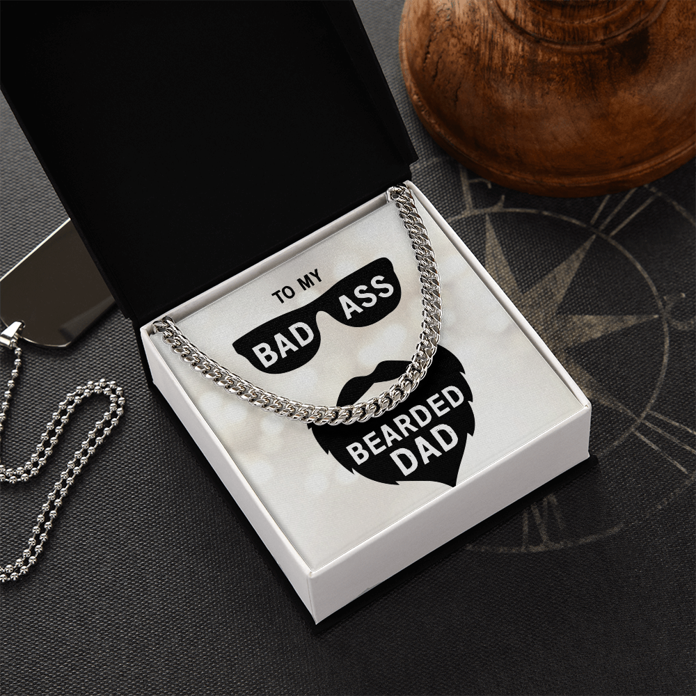 Best Gifts 305-Bearded Dad Cuban Link Necklace – Bad Ass Dad Gift