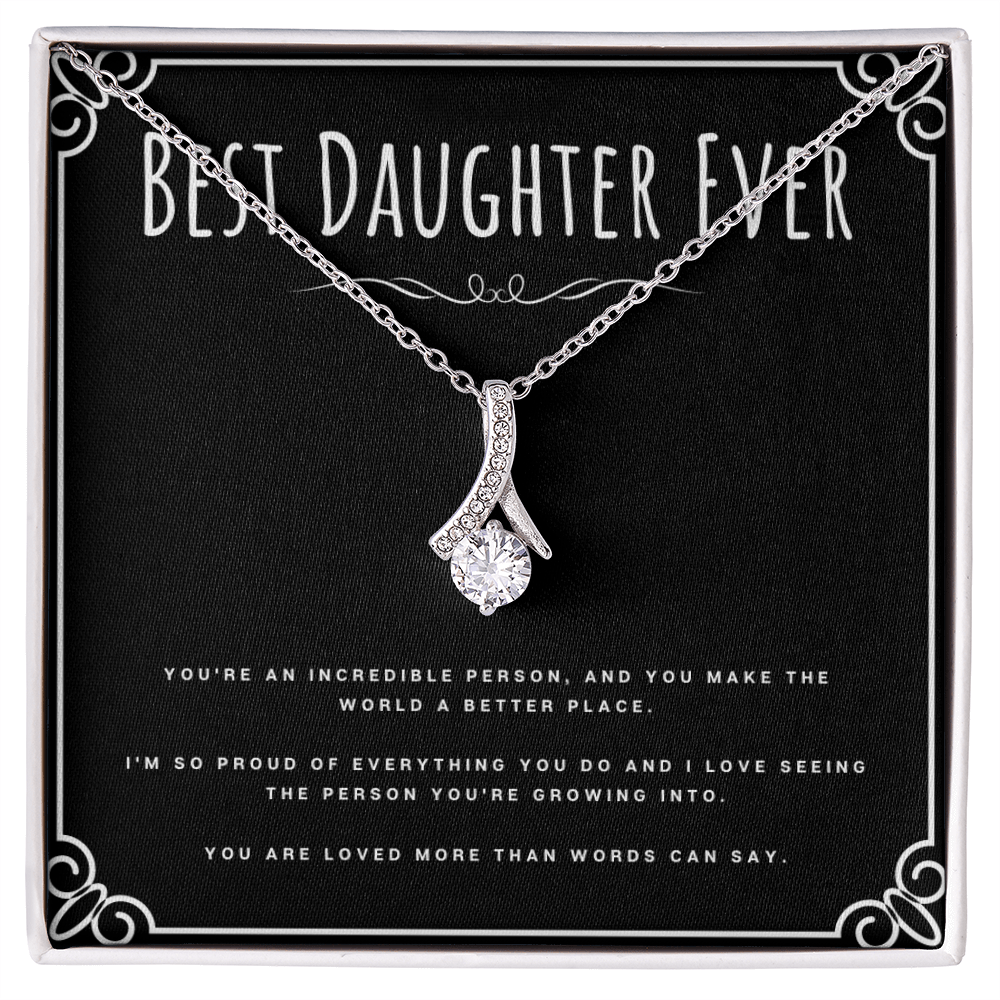 Best Gifts 305-Best Daughter Ever Necklace Inspirational Gift from Parents