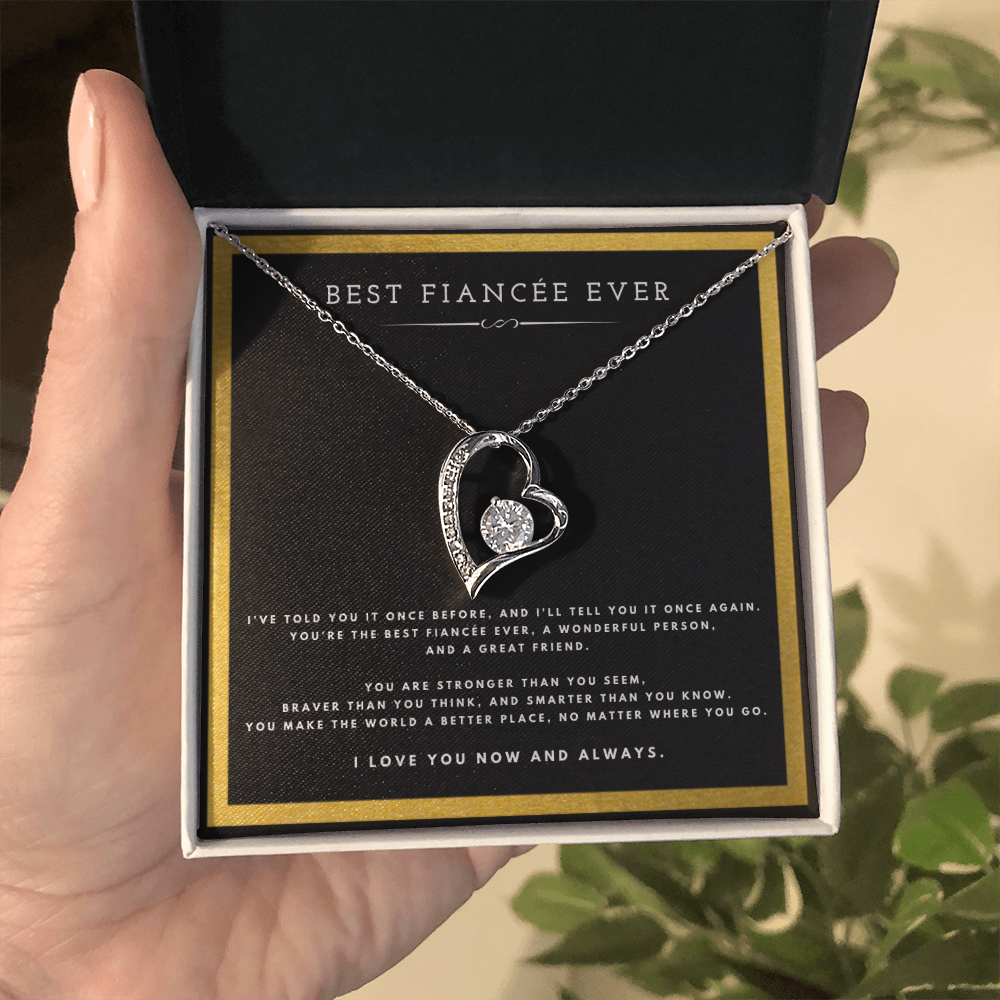 Best Gifts 305-Best Fiancée Ever Forever Love Necklace Gift