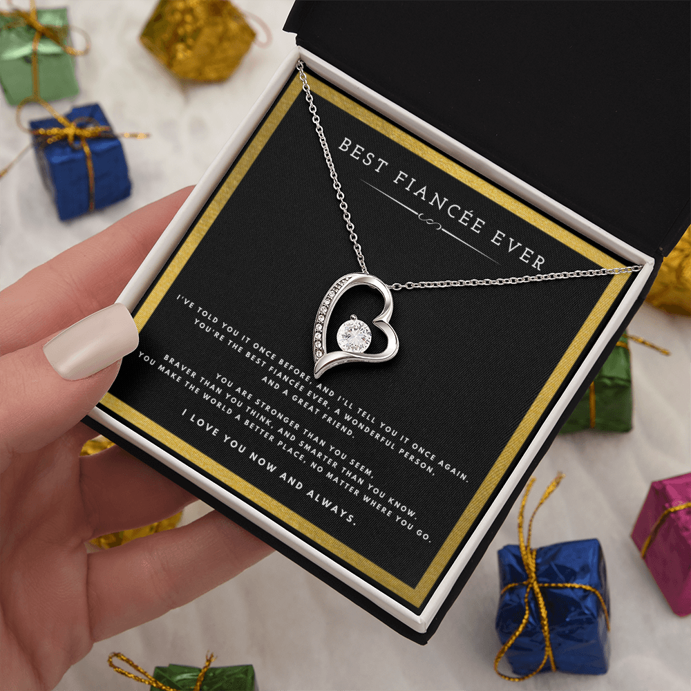 Best Gifts 305-Best Fiancée Ever Forever Love Necklace Gift