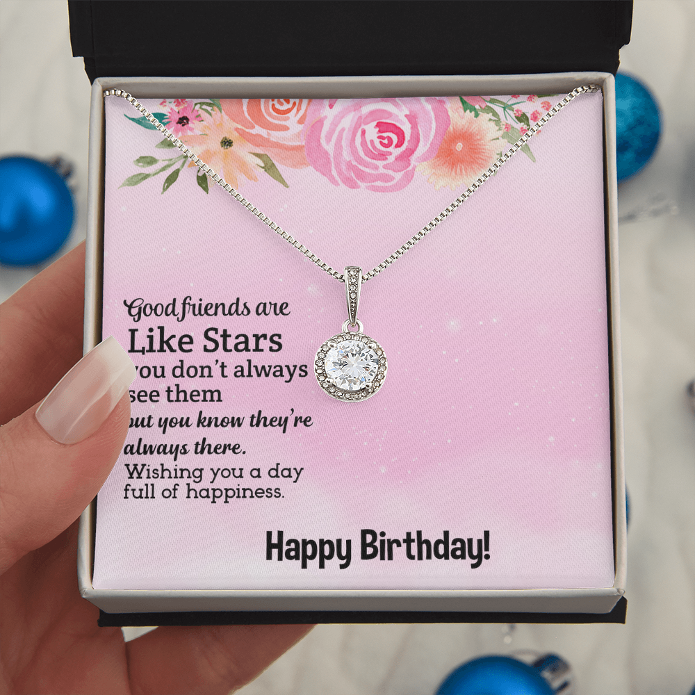 Best Gifts 305-Best Friend Birthday Necklace Gift for Her Eternal Hope Pendant with Star Quote Card