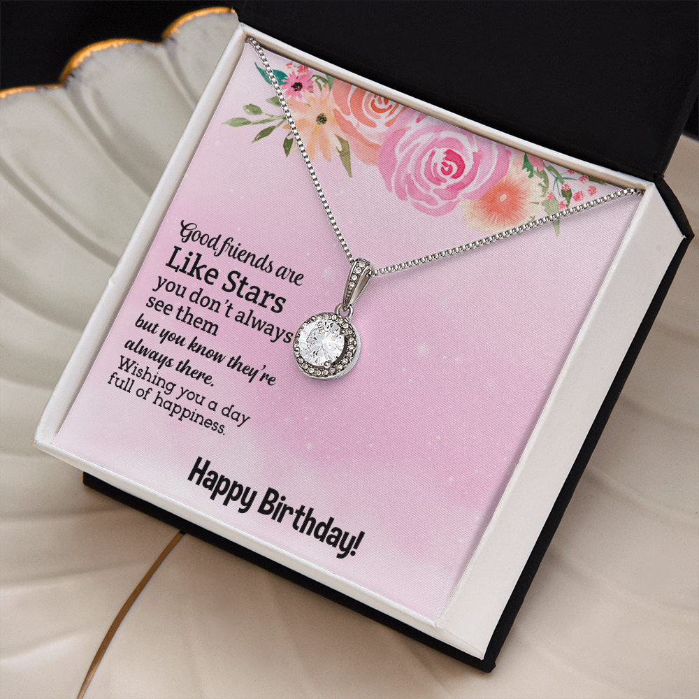 Best Gifts 305-Best Friend Birthday Necklace Gift for Her Eternal Hope Pendant with Star Quote Card