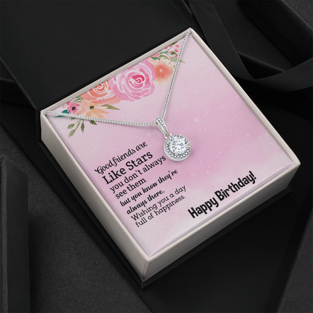 Best Gifts 305-Best Friend Birthday Necklace Gift for Her Eternal Hope Pendant with Star Quote Card