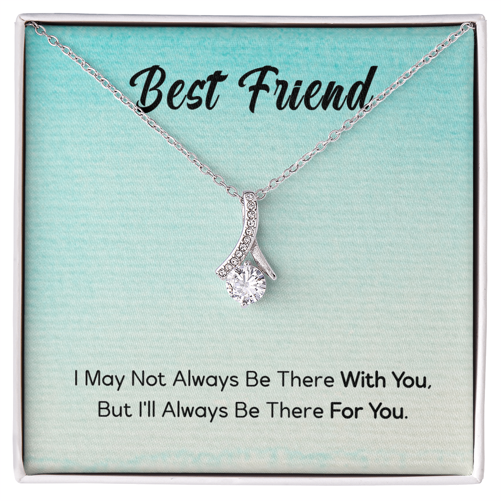 Best Gifts 305-Best Friend Necklace Gift for Her Alluring Beauty Pendant with Friendship Quote Card