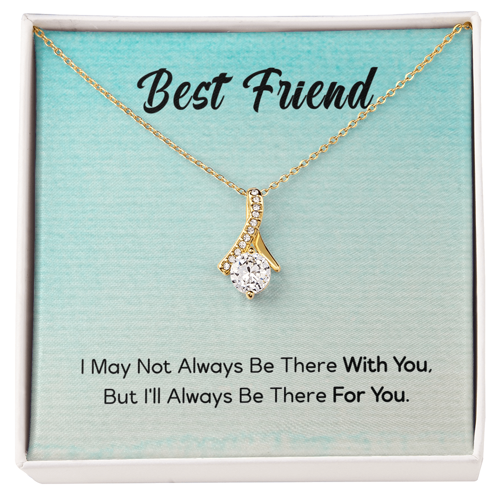 Best Gifts 305-Best Friend Necklace Gift for Her Alluring Beauty Pendant with Friendship Quote Card