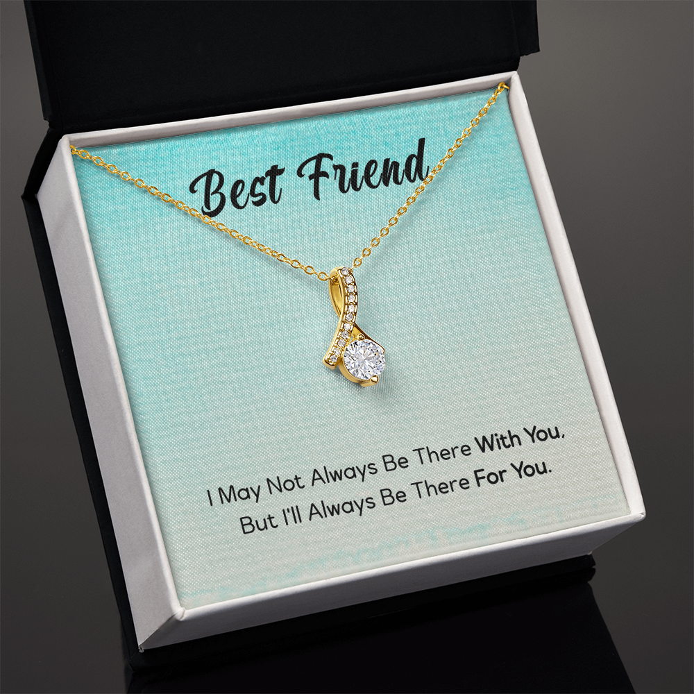 Best Gifts 305-Best Friend Necklace Gift for Her Alluring Beauty Pendant with Friendship Quote Card