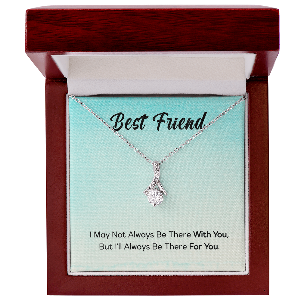 Best Gifts 305-Best Friend Necklace Gift for Her Alluring Beauty Pendant with Friendship Quote Card