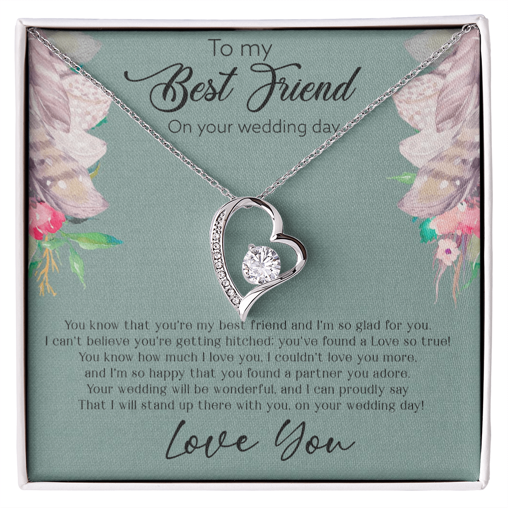 Best Gifts 305-Best Friend Wedding Day Forever Love Necklace for Bride 