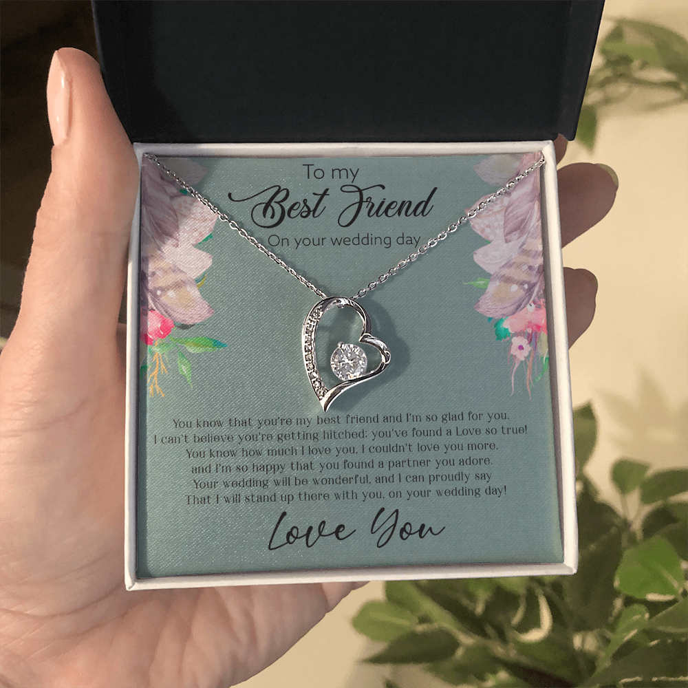Best Gifts 305-Best Friend Wedding Day Forever Love Necklace for Bride 