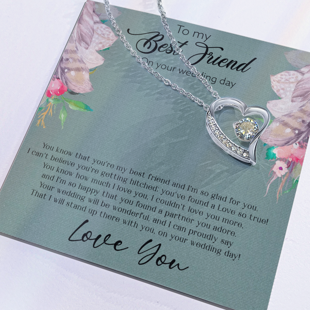 Best Gifts 305-Best Friend Wedding Day Forever Love Necklace for Bride 