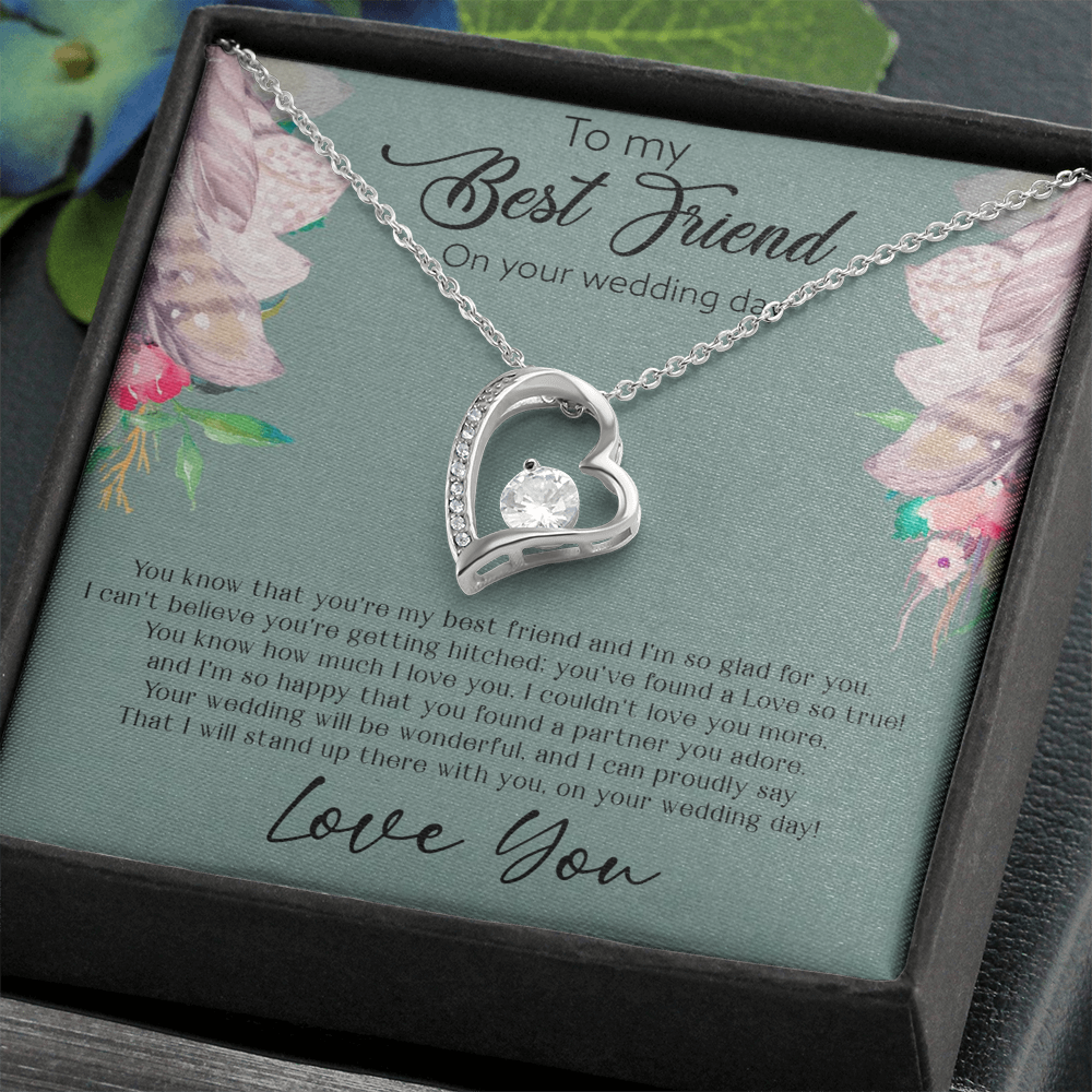 Best Gifts 305-Best Friend Wedding Day Forever Love Necklace for Bride 