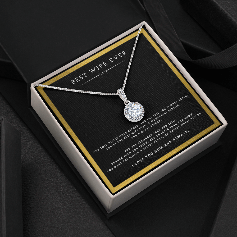 Best Gifts 305-Best Wife Ever Eternal Hope Necklace – Romantic Gift for Wife