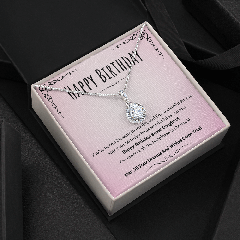 Best Gifts 305-Birthday Gift for Daughter Eternal Hope Necklace with Message Card from Mom or Dad