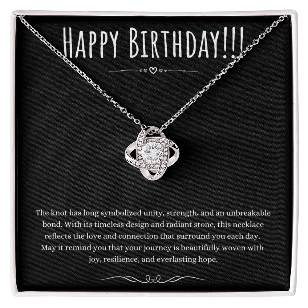 Best Gifts 305-Birthday Love Knot Necklace for Her Elegant Jewelry Gift
