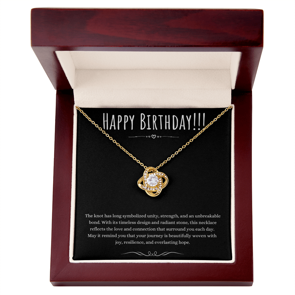 Best Gifts 305-Birthday Love Knot Necklace for Her Elegant Jewelry Gift