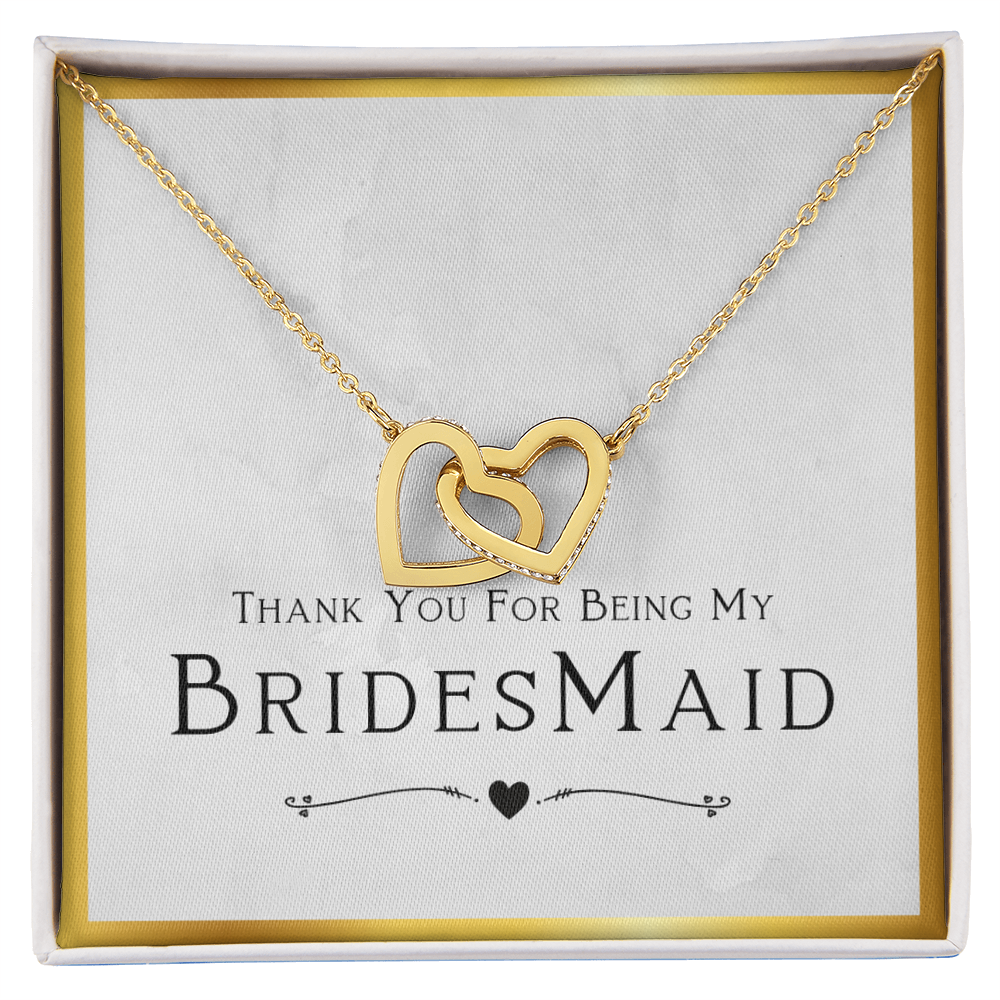 Best Gifts 305-Bridesmaid Necklace Gift – Interlocking Hearts CZ