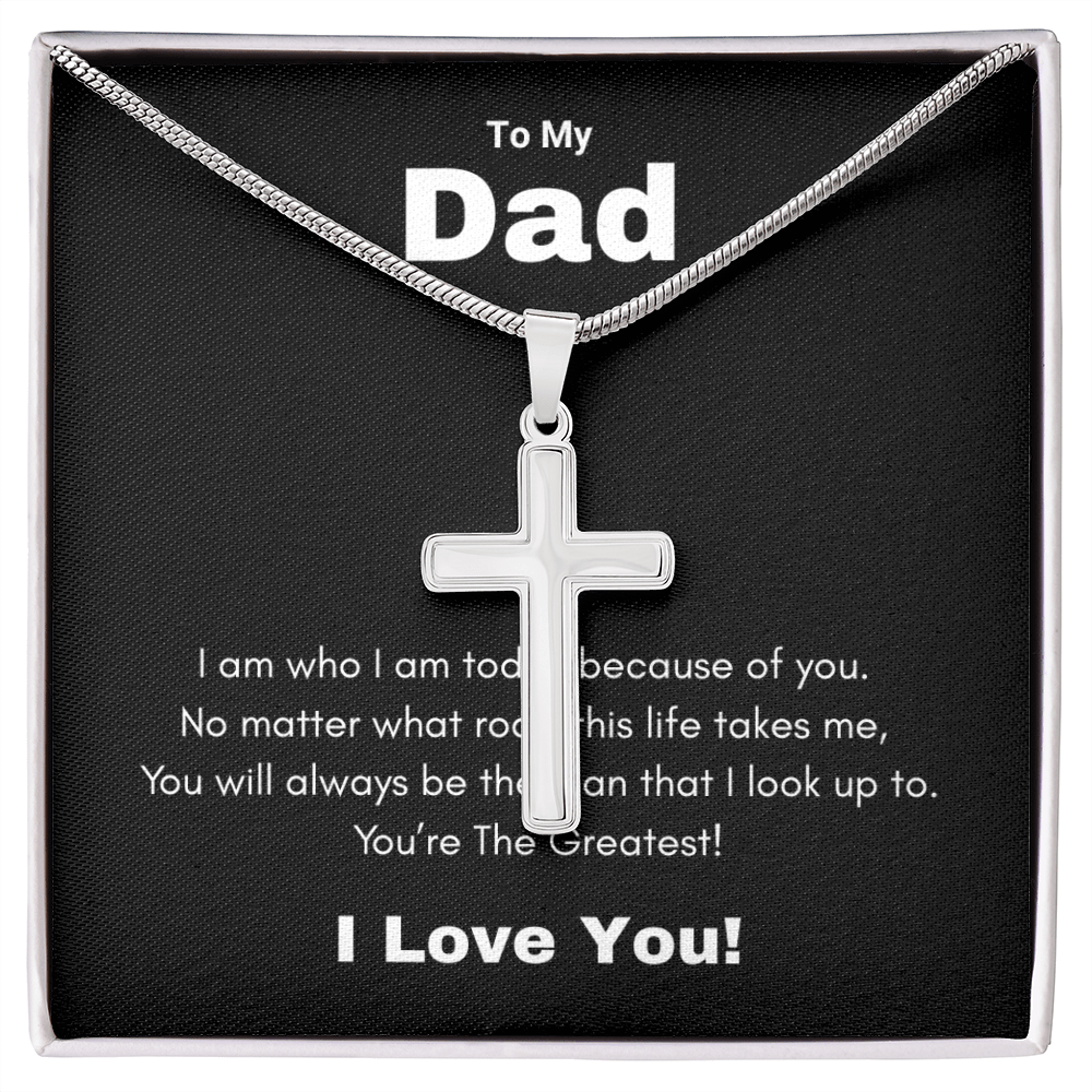 Best Gifts 305-Dad Cross Necklace – Faith Gift from Son or Daughter