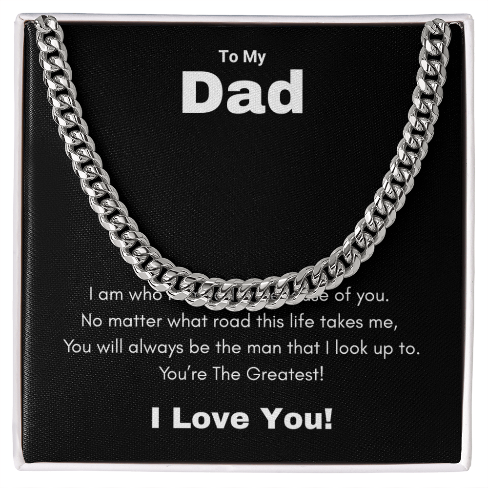 Best Gifts 305-Dad Cuban Link Necklace – Meaningful Gift from Kids
