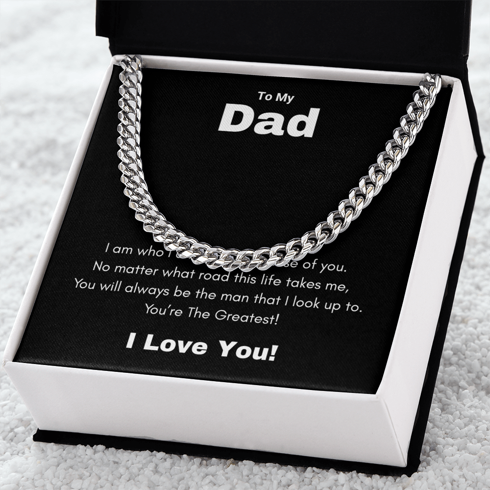Best Gifts 305-Dad Cuban Link Necklace – Meaningful Gift from Kids