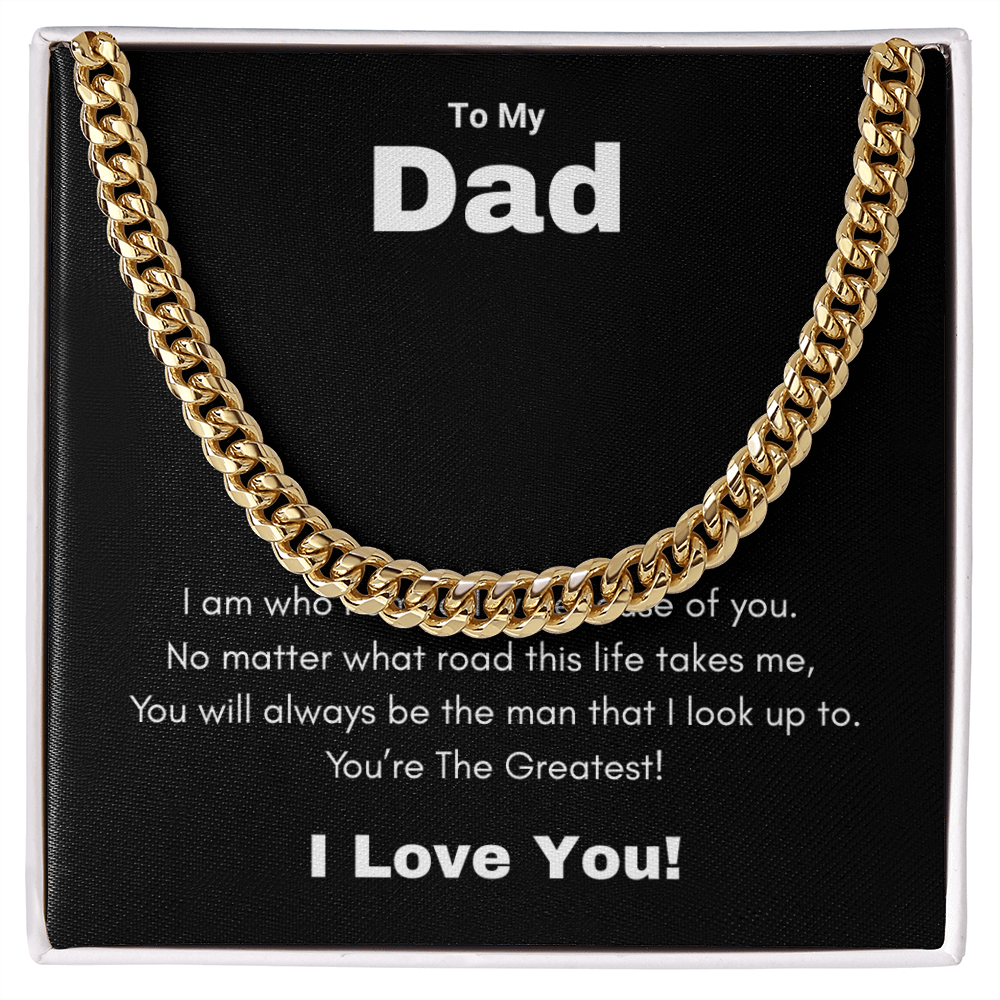 Best Gifts 305-Dad Cuban Link Necklace – Meaningful Gift from Kids